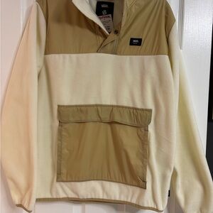 Vans Beige and Off-White Pullover Fleece